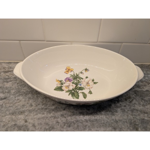 Noritake GOURMET GARDEN Oval Serving Dish 10.5"x7.5" Excellent - Picture 1 of 9
